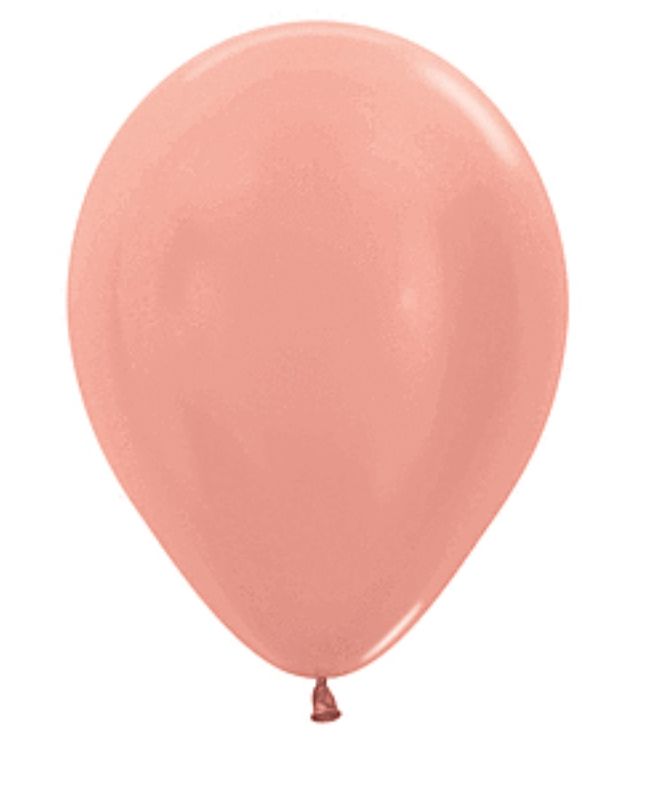 11&quot; Metallic Rose Gold Latex