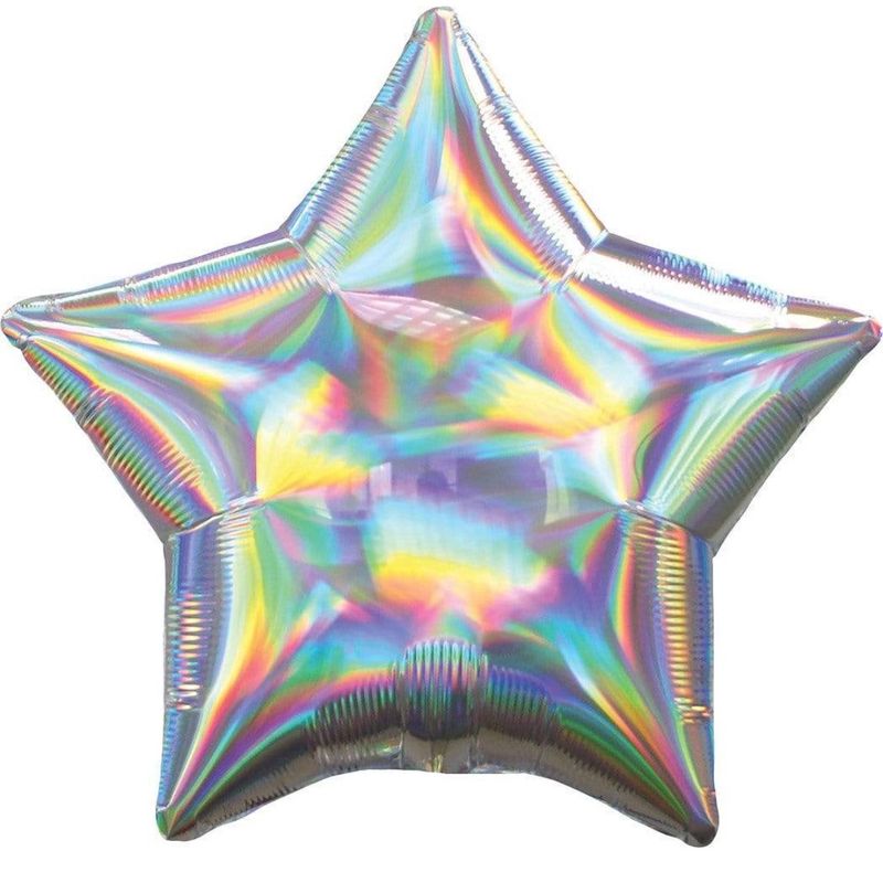 Iridescent Silver Star 18″ Balloon