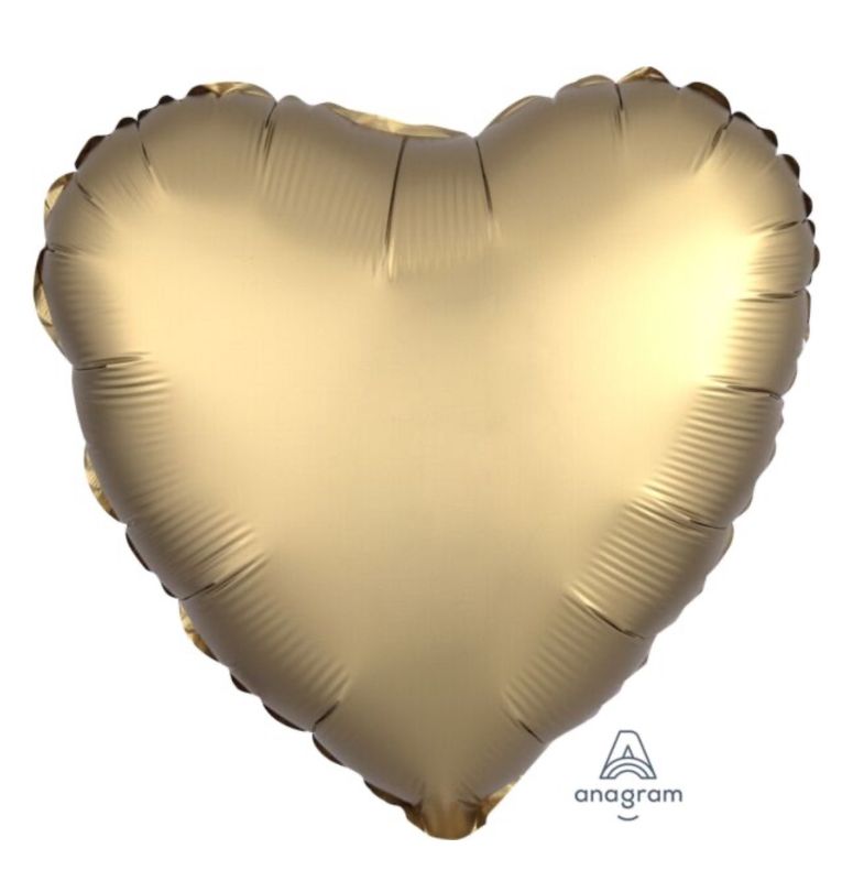 17&quot; Satin Luxe Gold Sateen Heart