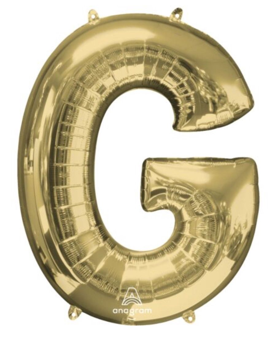 32&quot; Letter G White Gold