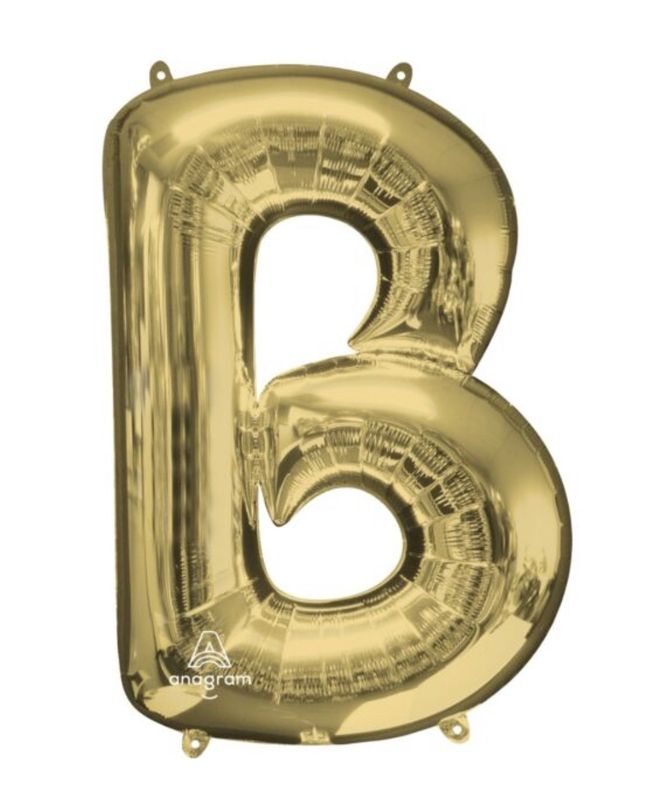 34&quot; Letter B White Gold