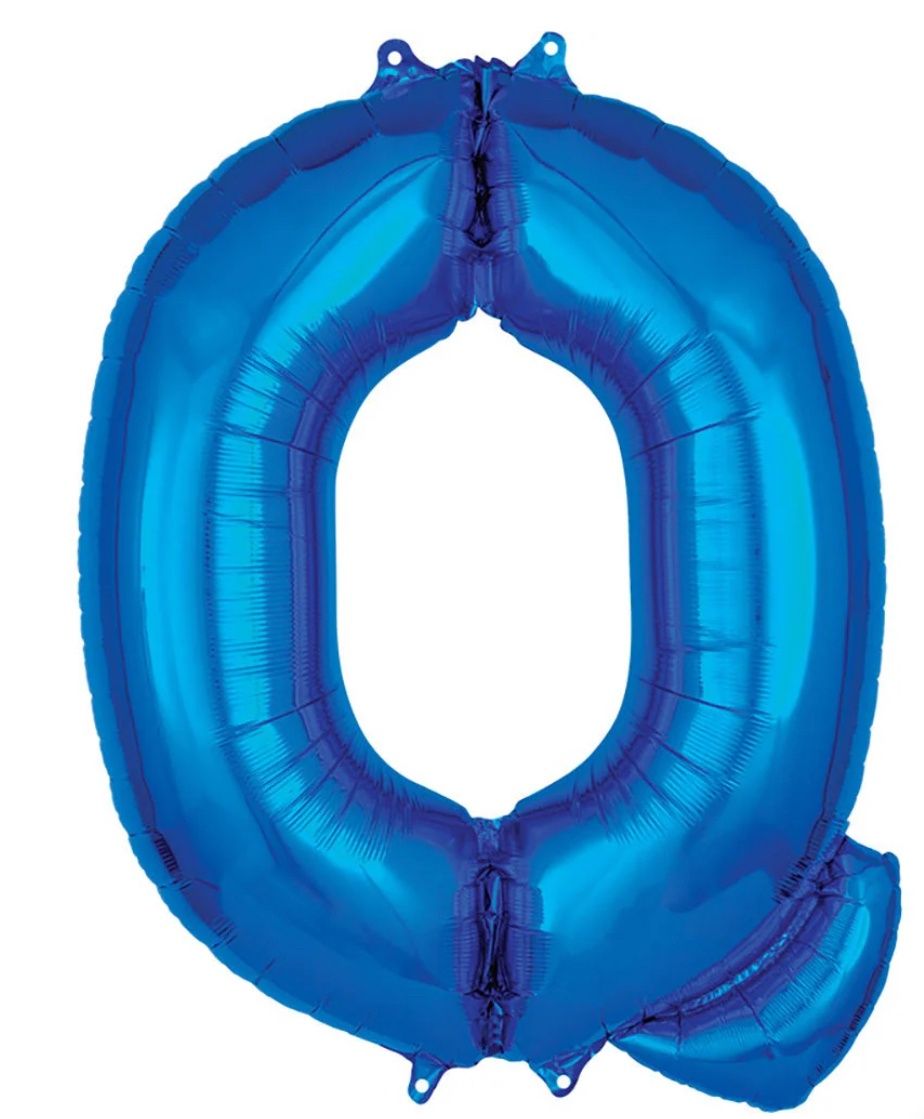 34 inch LETTER Q - ANAGRAM - BLUE