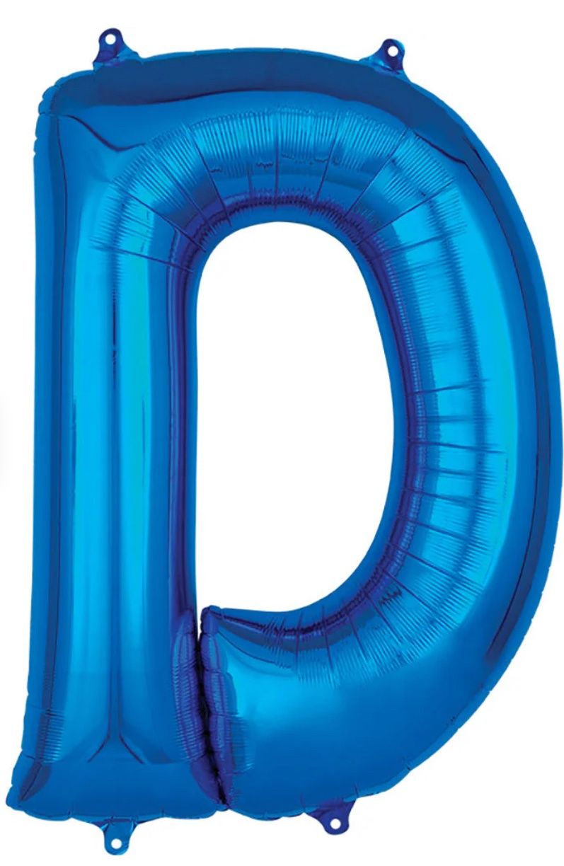 Blue Letter D 34″ Balloon