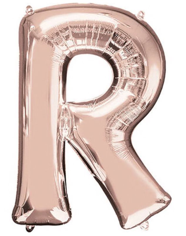 Rose Gold Letter R 34″ Balloon