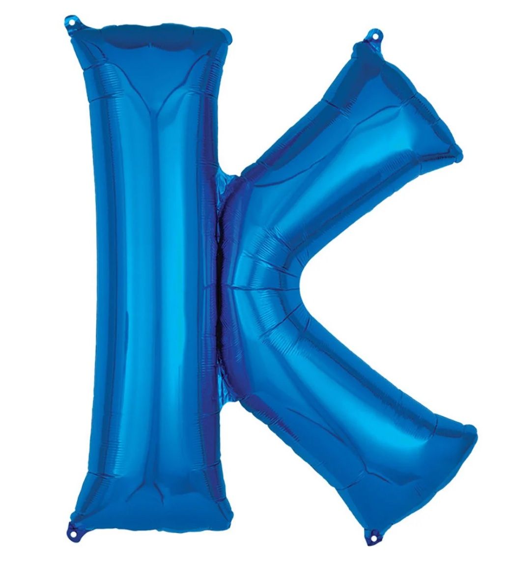 34 inch LETTER K - ANAGRAM - BLUE