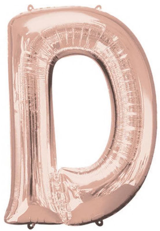 Rose Gold Letter D 34″ Balloon