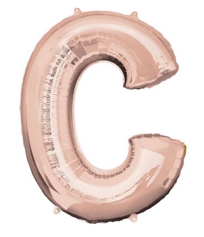 34 inch LETTER C - ANAGRAM - ROSE GOLD