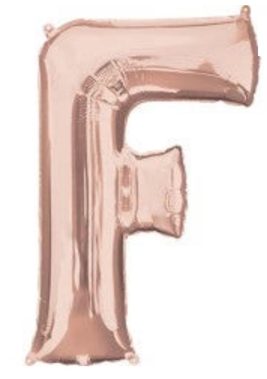 Rose Gold Letter F 34″ Balloon