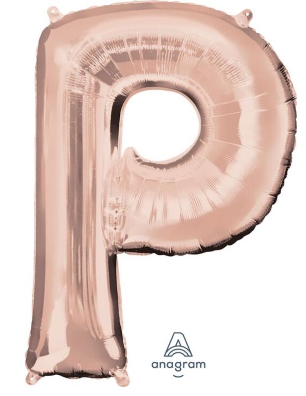 32&quot; Anagram Letter P Rose Gold