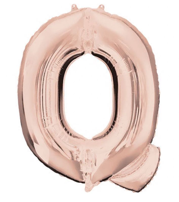 34 inch LETTER Q - ANAGRAM - ROSE GOLD