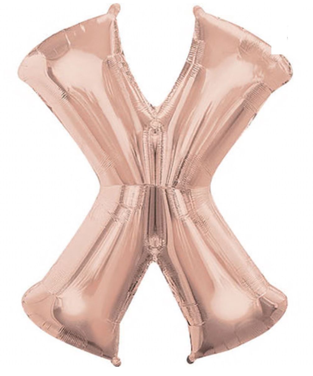 Rose Gold Letter X 34″ Balloon