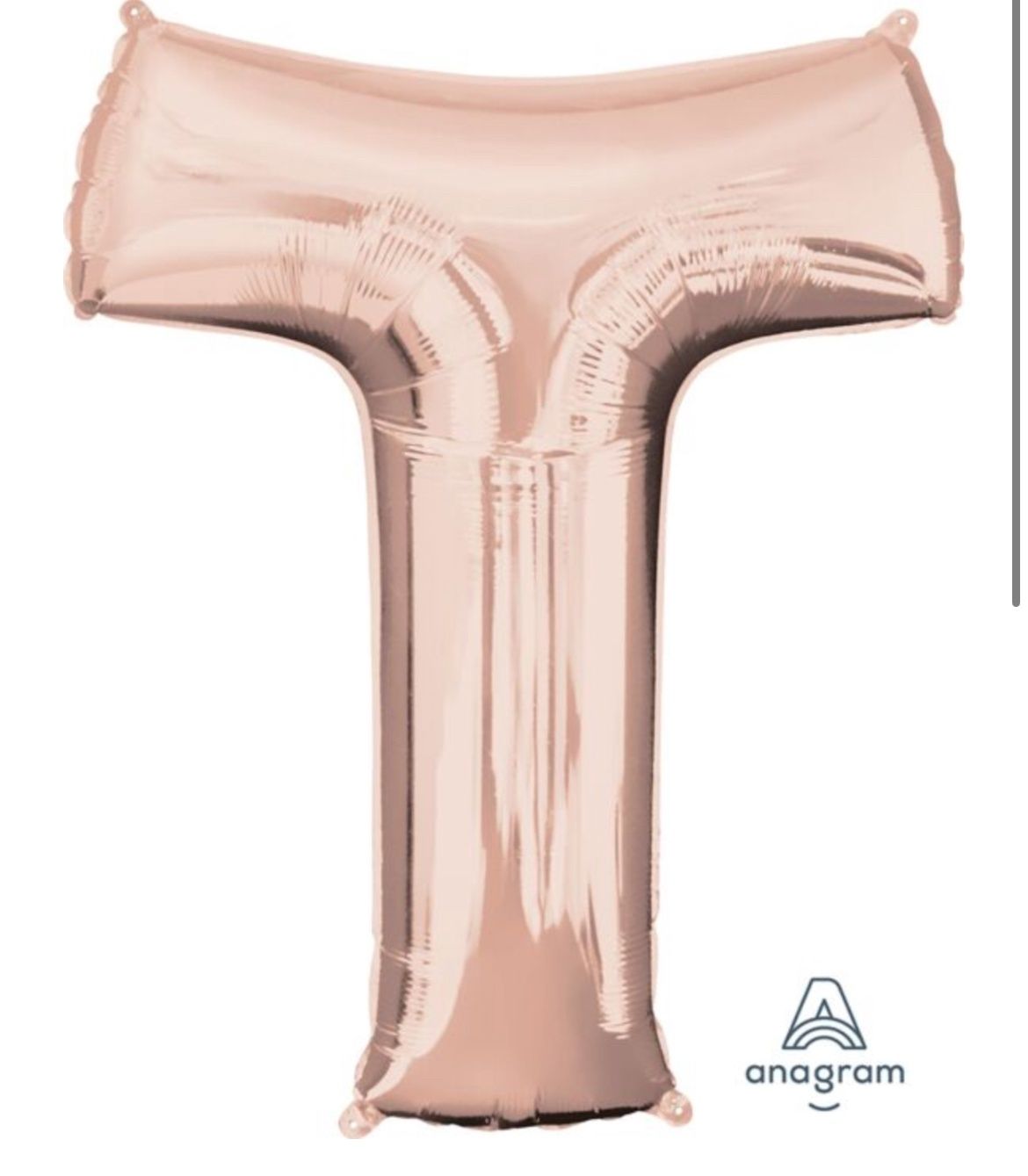 32&quot; Anagram Letter T Rose Gold