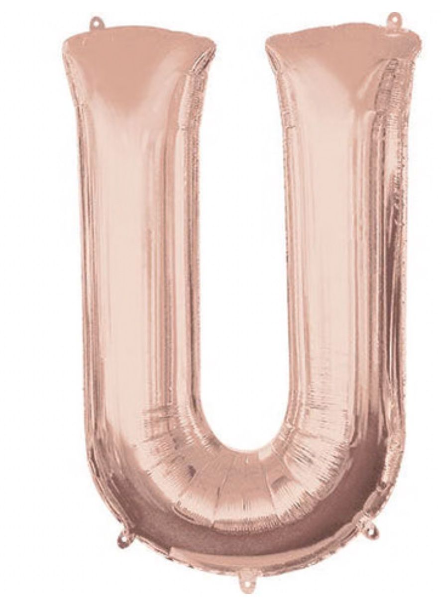 Rose Gold Letter U 34″ Balloon