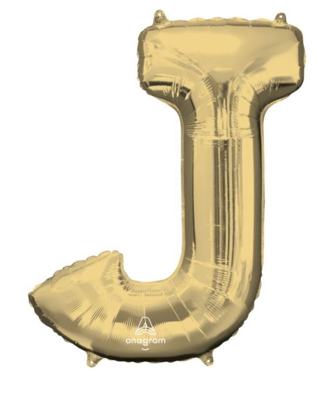 33&quot; Letter J White Gold