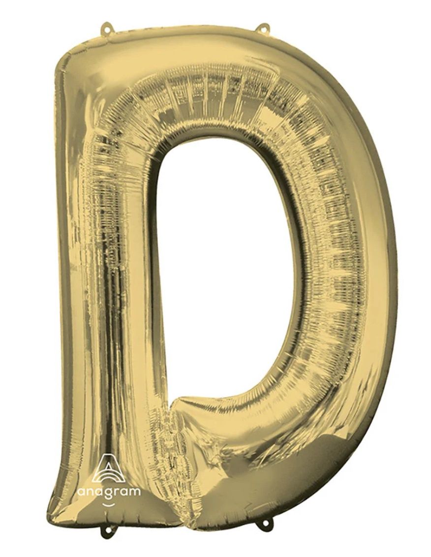 34 inch LETTER D - ANAGRAM - WHITE GOLD