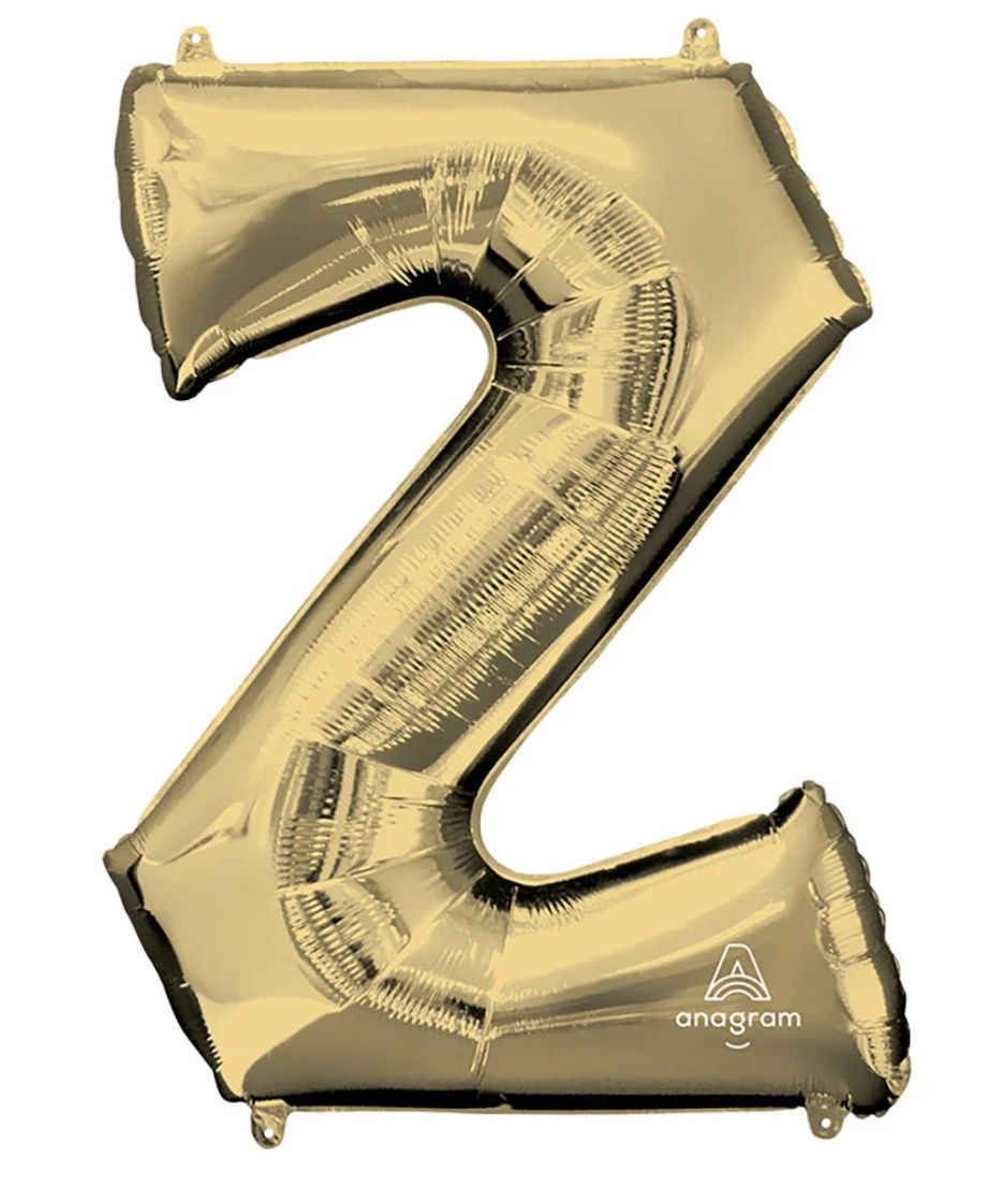 34 inch LETTER Z - ANAGRAM - WHITE GOLD
