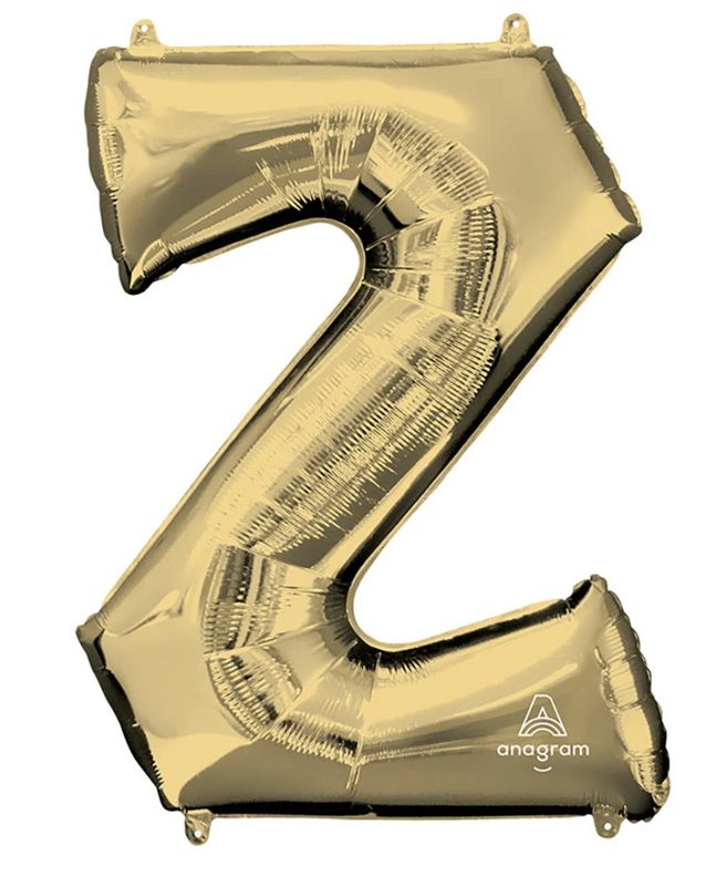 34 inch LETTER Z - ANAGRAM - WHITE GOLD