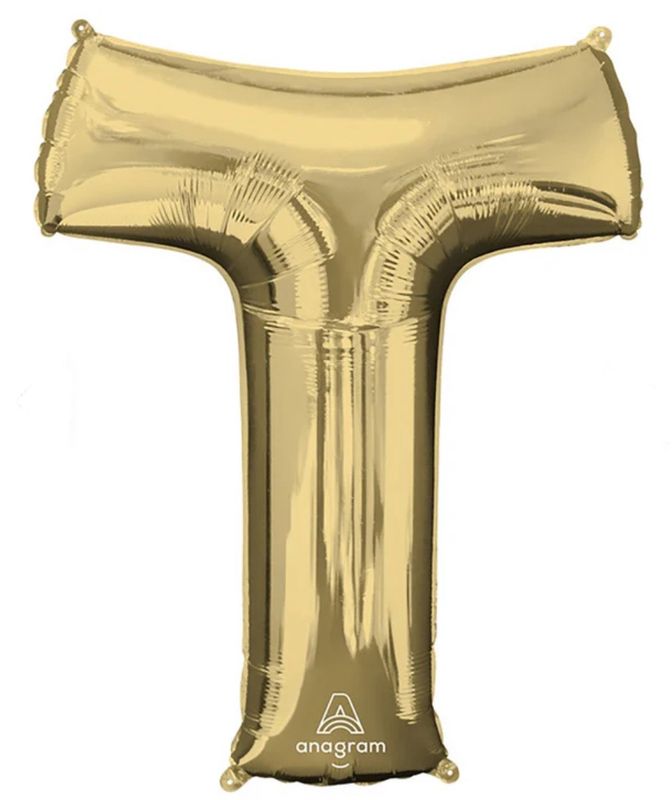 White Gold Letter T 34″ Balloon