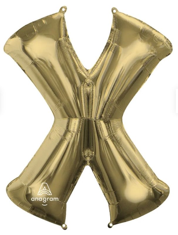 White Gold Letter X 34″ Balloon