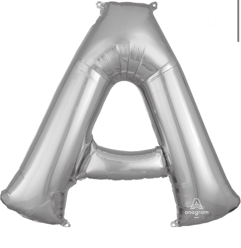 Silver Letter A 34″ Balloon