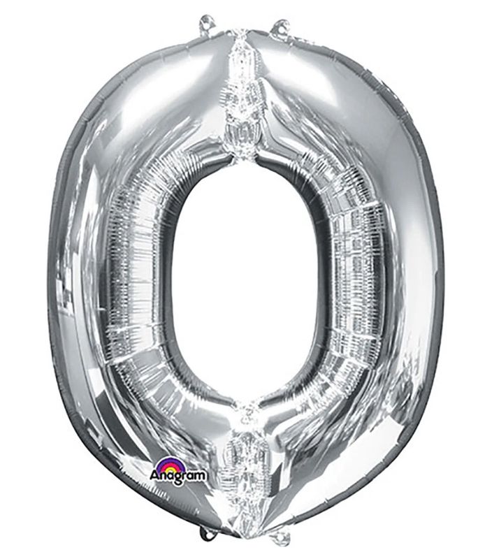 34 inch LETTER O - ANAGRAM - SILVER