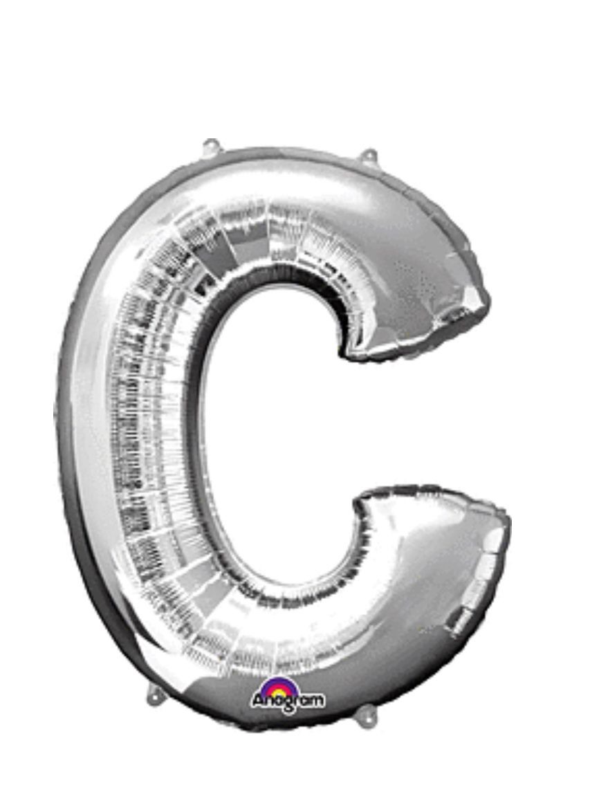 32&quot; Anagram Letter C Silver