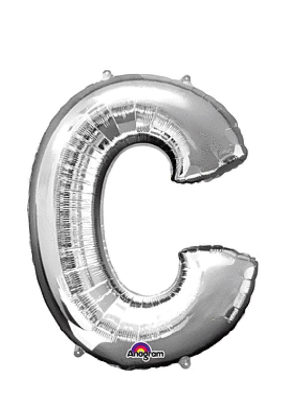 32&quot; Anagram Letter C Silver