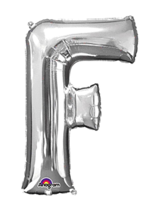 32&quot; Anagram Letter F Silver