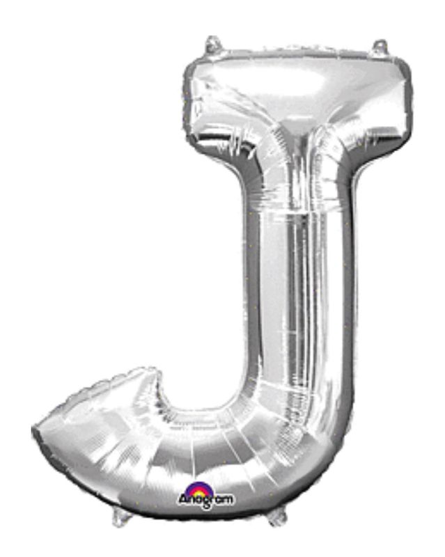 33&quot; Anagram Letter J Silver