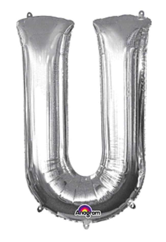 33&quot; Anagram Letter U Silver