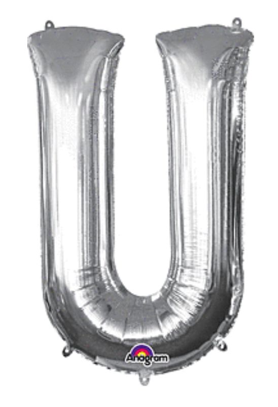 33&quot; Anagram Letter U Silver