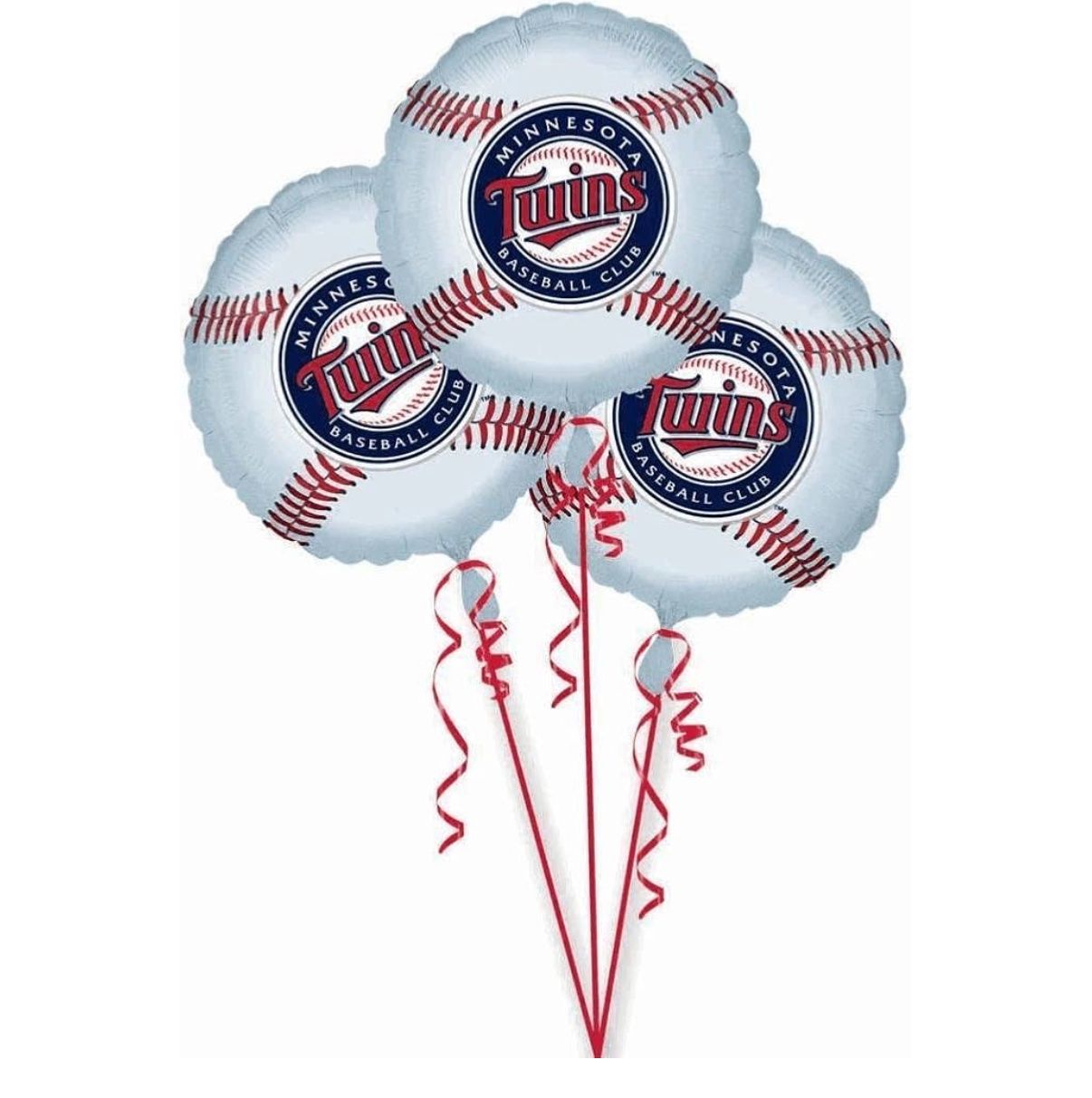 Minnesota Twins Balloons Party Decoration (3 Pack), 18&quot;, Silver