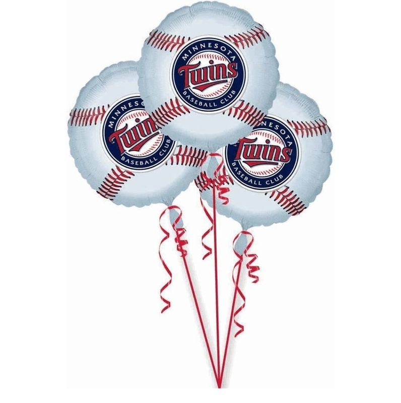 Minnesota Twins Balloons Party Decoration (3 Pack), 18&quot;, Silver
