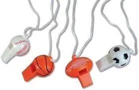 Sport Ball Whistle Necklaces