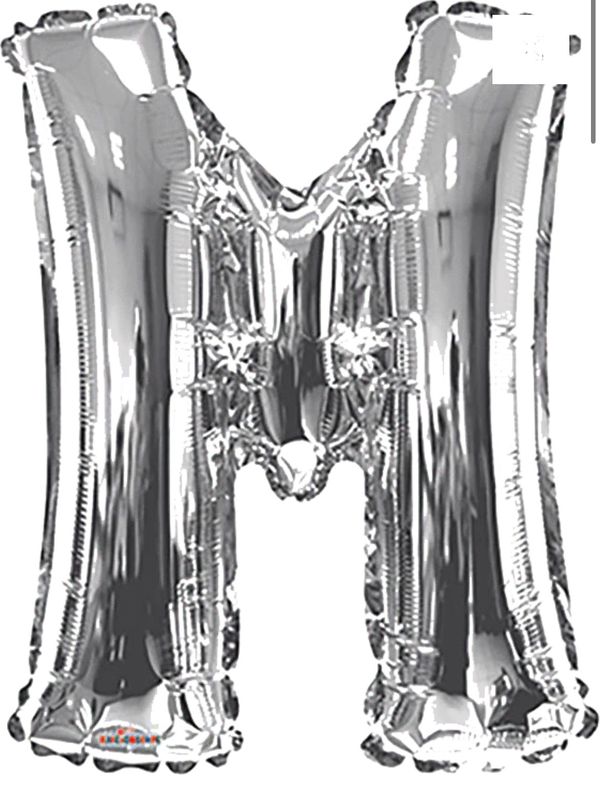 Silver Letter M 34″ Balloon