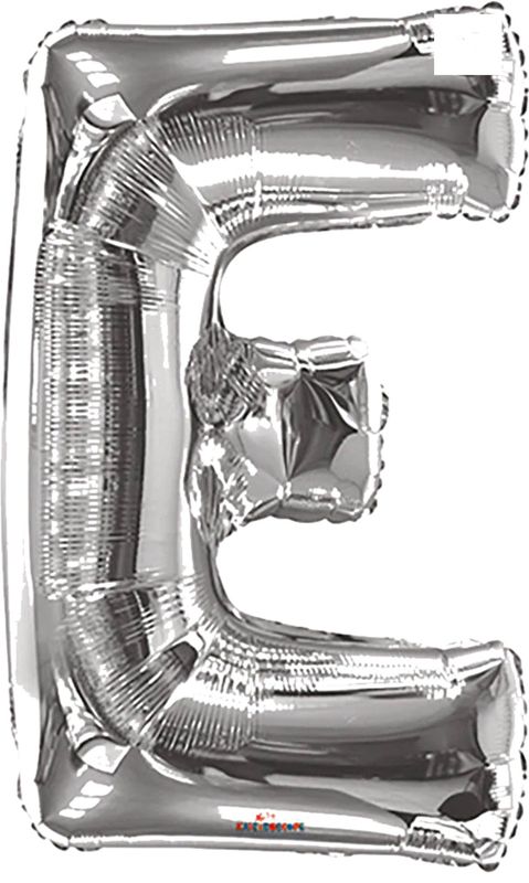 Silver Letter E 34″ Balloon