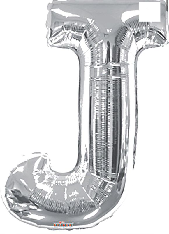 Silver Letter J 34″ Balloon