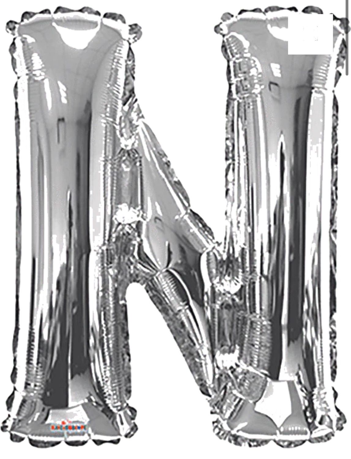 Silver Letter N 34″ Balloon