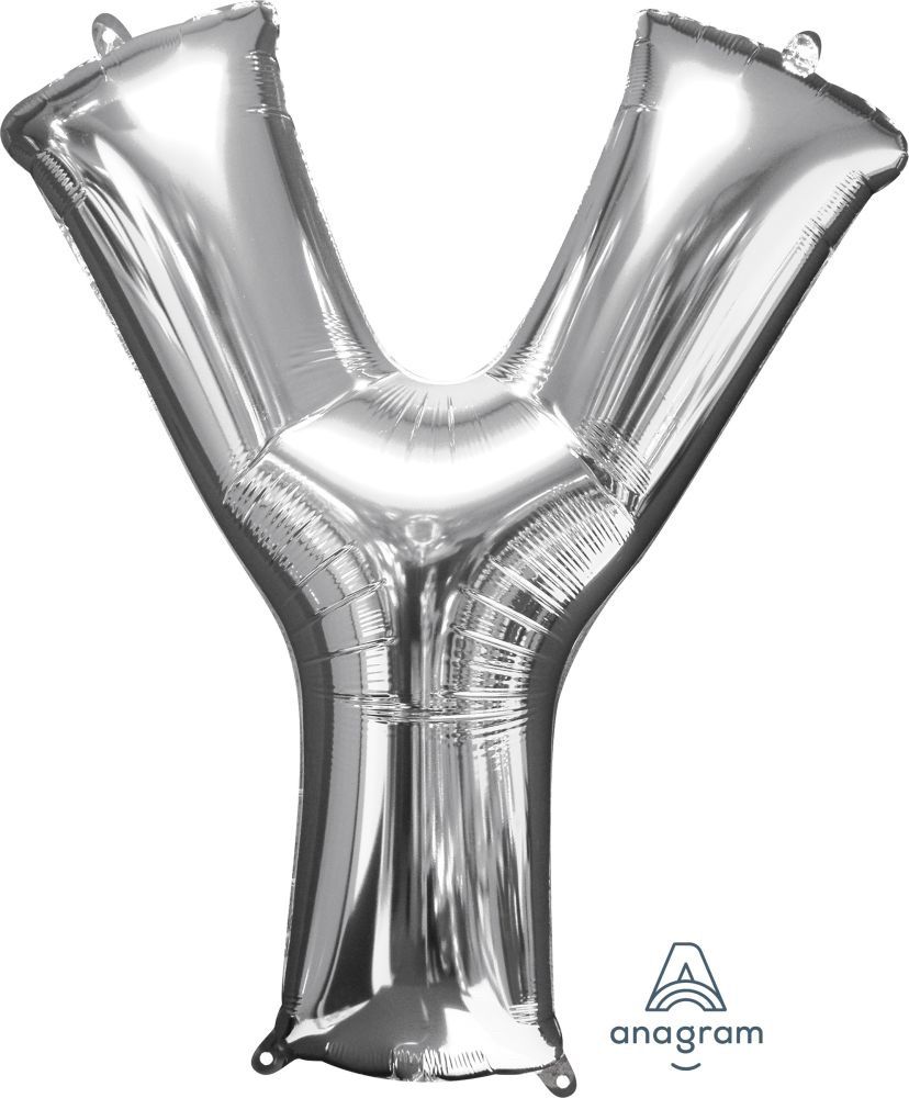 34&quot; Silver Letter Y Balloon