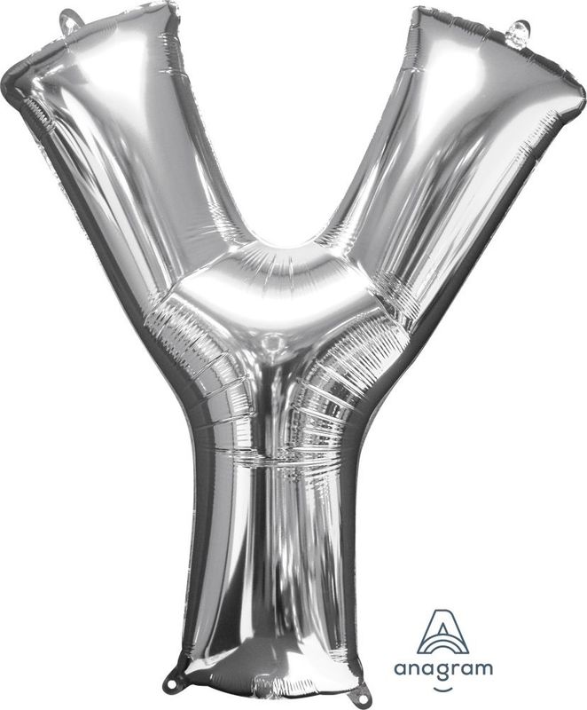 34&quot; Silver Letter Y Balloon