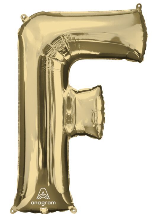 32&quot; Letter F White Gold