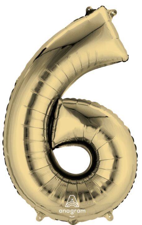 34&quot; Number 6 White Gold