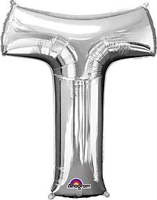 32&quot; Anagram Letter T Silver