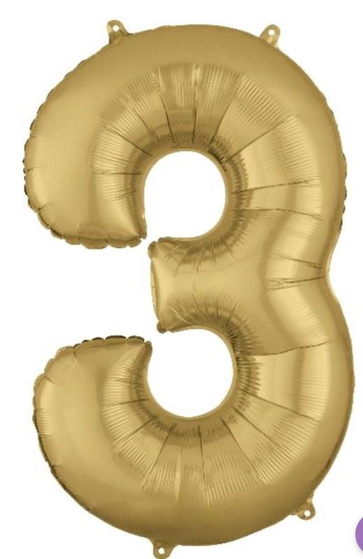 34&quot; White Gold Number 3 Satin