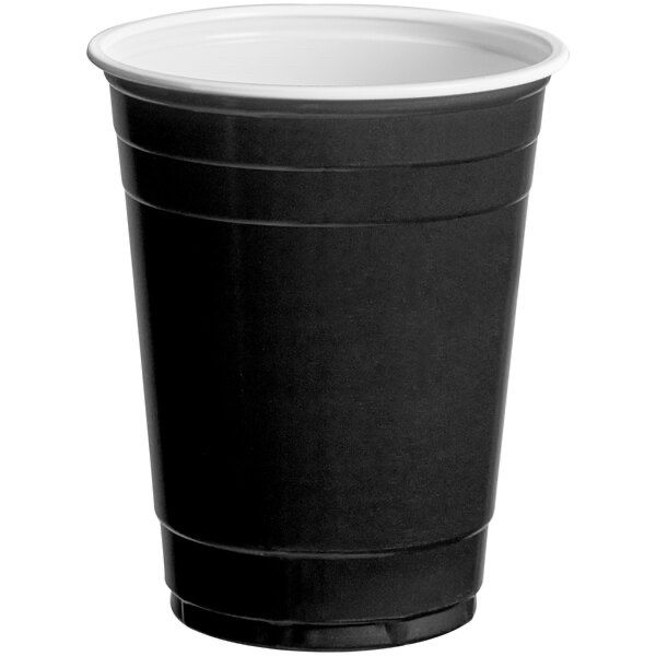 Choice 16 oz. Black Plastic Cup - 50/Pack