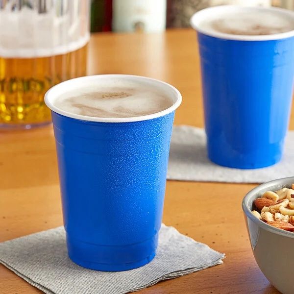 Choice 16 oz. Blue Plastic Cup - 50/Pack