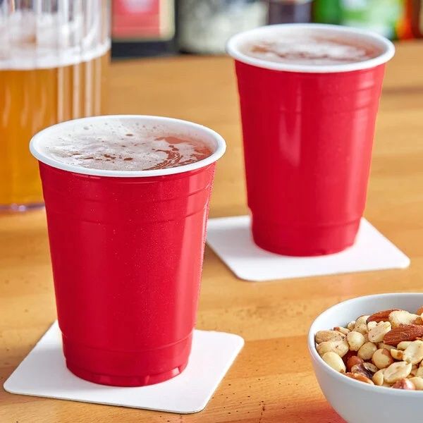 Choice 16 oz. Red Plastic Cup - 50/Pack