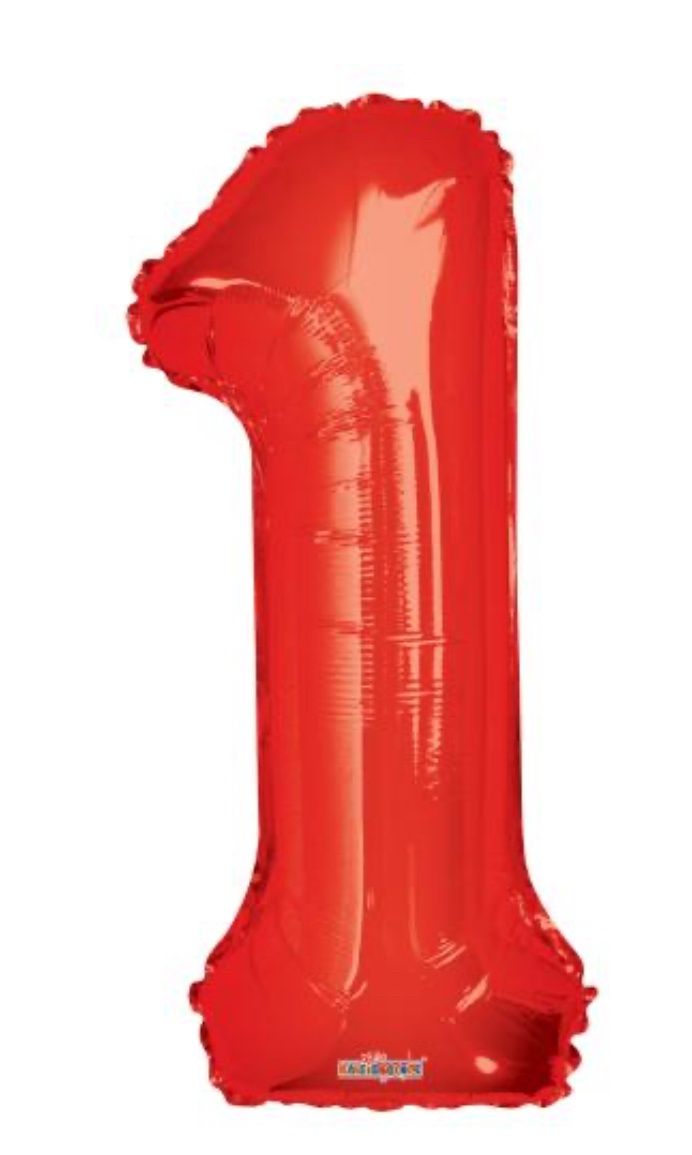 34″ Red Number 1
