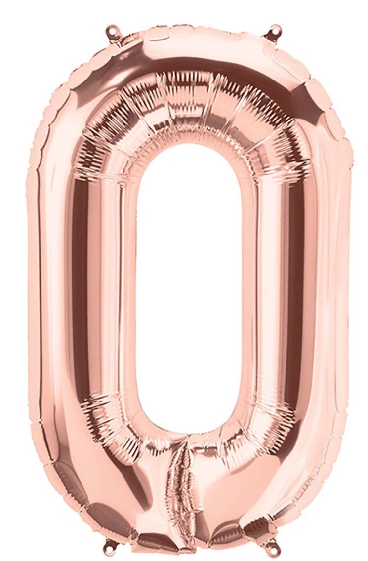 34 inch NUMBER 0 - ROSE GOLD