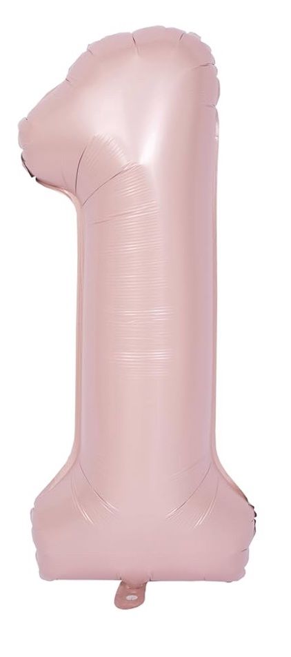 34” Matte Pink Number 1 Balloon